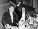 Original title:  Hon. Ernest Lapointe introducing Rt. Hon. W.L. Mackenzie King during a ceremony celebrating Mr. King's twentieth anniversary as Leader of the Liberal Party. 