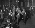 Original title:  Rt. Hon. Winston Churchill and Hon. Maurice Duplessis leaving the Quebec Legislative Chamber. 