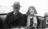 Original title:  Lucy Maud Montgomery and Ewan - boat excursion on Georgian Bay, ON. Aug. 23, 1930. Courtesy of L. M. Montgomery Collection, Archival & Special Collections, University of Guelph.