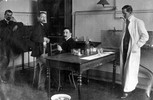 Original title:  John G. FitzGerald (right) at the Pasteur Institute in Brussels, Belgium. Image courtesy of the Dalla Lana School of Public Health, University of Toronto.