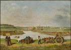 Original title:  The Forks, 19th century by W. Frank Lynn. Oil on canvas, 61 x 86.6 cm. Collection of the Winnipeg Art Gallery, gift of Mrs. J.K. Morton. Photograph: Ernest Mayer, courtesy of the Winnipeg Art Gallery.