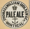 Titre original&nbsp;:  Label for Pale Ale, Thomas &amp; William Molson &amp; Co. | Engraving | John Henry Walker (1831-1899). McCord Museum. 