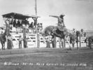 Original title:  Pete Knight riding "Silver King" at Calgary Exhibition and Stampede. Date: 1935. Photographer/Illustrator: Oliver, W.J., Calgary, Alberta. Image courtesy of Glenbow Museum, Calgary, Alberta.