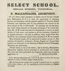 Titre original&nbsp;:  Advertisement for the 'Select School' of E. Mallandaine. Source: https://archive.org/details/GR_2666/page/n21/mode/2up. 