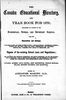 Titre original&nbsp;:  The Canada education directory, and year book for 1876: containing an account of the elementary, normal and secondary schools, and the universities and colleges ... and digests of the existing school laws and regulations [...] by Alexander Marling. Toronto: Hunter, Rose & Co., 1876. Source: https://archive.org/details/cihm_08518/page/n7/mode/2up.