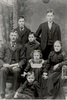 Original title:  Image courtesy of Wellington County Museum & Archives, ph 19276.
Description: The Brown family with their children, ca. 1900. Back: Melvin and Charles Brown. Centre: William Brown, Ezra, Dinah, and William's wife Catherine Brown (nee Trask). Front: Cecil Brown.