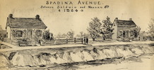 Titre original&nbsp;:  Spadina Avenue, between Baldwin and Nassau Streets (Toronto), 1864; Author: Thomson, William James (1858-1927); Author: Year/Format: 1896, Picture