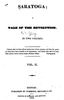 Titre original&nbsp;:  Title page of "Saratoga; a tale of the revolution" by Cushing, E. L. (Eliza Lanesford), b. 1794. 
Boston, Cummings, Hilliard & co., 1824. 
Source: https://archive.org/details/saratogaatalere01cushgoog