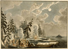 Original title:  Cold night camp on the inhospitable shores of Lake Winnipeg - Wikipedia