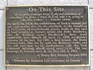 Titre original&nbsp;:  Plaque marking the site of Lount's hanging at King and Toronto Streets - Wikipedia