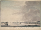 Titre original&nbsp;:  Vue de la partie nord de la ville d'Halifax (Nouvelle-Écosse), y compris le chantier naval, le bassin du port et la ville de Dartmouth,

Date: 1793