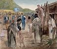 Original title:  Arrival of Jacques Cartier at Hochelaga, 1535. 