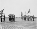 Titre original&nbsp;:    

Title In a ceremony at the airport in Frankfort, Germany, President Harry S. Truman (third from left) presents Distinguished Service Medals to (opposite the President, L to R:) Gen. H. D. G. Crerar, Canadian Army, Air Marshall Sir Arthur Coningham, Air Marshall Sir James Robb, and Maj. Gen. Sir F. W. Guingand. President Truman is in Frankfort to inspect U. S. troops during a break in the Potsdam Conference. Author Unknown or not provided Record creator National Archives and Records Administration. Office of Presidential Libraries. Harry S. Truman Library. (04/01/1985 - ) Date 26 July 1945(1945-07-26) Current location National Archives and Records Administration Native name National Archives and Records Administration Location Washington, D.C. (headquarters) and many regional facilities and presidential libraries nationwide Coordinates 38° 53' 34.01" N, 77° 1' 22.71" W    Estab