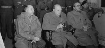 Original title:  Visit of Rt. Hon. Winston Churchill to First Canadian Army front. 