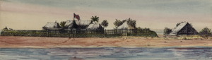 Original title:  Tent of Capt. James Cook, Matavai Bay, Tahiti, 1769; Author: Unknown; Author: Year/Format: 1890, Picture
