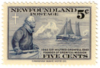 Original title:    A Newfoundland Postage stamp from 1941 showing Wilfred Grenfell (1865-1940), a medical missionary to Newfoundland and Labrador

