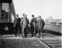 Original title:  Messrs. O.O. Winter, A.B. Atwater, Charles M. Hays and Alfred W. Smithers at Fort William. 