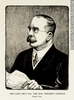 Original title:  Print THE LATE LIEUT.-COL. THE HON. FREDERIC NICHOLLS Toronto, Ont. Arthur George Racey 1922, 20th century Ink on paper - Photoengraving 30.2 x 22.8 cm Gift of Mr. David Ross McCord M20111.109 © McCord Museum Keywords:  Cartoon (19139) , portrait (53878) , Print (10661)