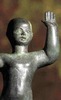 Original title:  Snorri &THORN;orfinnsson, the first child of European descent born in America, detail of statue in Ottawa