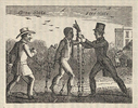 Original title:    Description Allegorical illustration of a slave’s transition to liberty as he escapes his owner and is embraced by an Abolitionist in a Free State. Engraving taken from the book, 'Narrative of the Life and Adventures of Henry Bibb, An American Slave', 1849. Date 19th century Source Fine Art America Author Unknown

