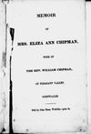 CHIPMAN, ELIZA ANN – Volume VIII (1851-1860)