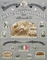 Original title:  Poster for the second Acadian national convention in Miscouche, 1884