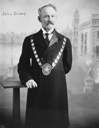 Original title:  John Dixon, first Mayor of Maple Creek, Saskatchewan. 1904. Image courtesy of Glenbow Museum, Calgary, Alberta.
