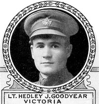 Original title:  Photo of Hedley Goodyear – From: The Varsity Magazine Supplement Fourth Edition 1918 published by The Students Administrative Council, University of Toronto. 