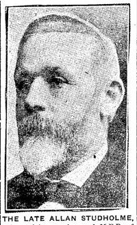 Original title:  Allan Studholme. Toronto Daily Star, 28 July 1919, page 2.