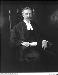 Titre original&nbsp;:  Formal portrait of William Charles Sutherland as Speaker of Second Legislative Assembly. Date: 1908. Photographer: Rossie, Edgar C. 
Image courtesy of Saskatoon Public Library. Image ID Number: LH-1686.