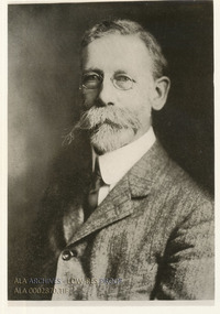 Original title:  Portrait of Charles Henry Gould, ALA President from 1908-1909. Caption on the back reads: "Librarian of McGill University for nearly thirty years." Found in RS 99/1/13, Box 1, Folder: Charles Henry Gould, President, 1908-1909. Repository: The American Library Association Archives.