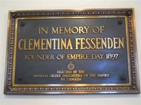 Titre original&nbsp;:  Plaque commemorating Clementina Fessenden, located in St. John's Anglican Church, Ancaster, Ontario. 