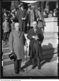 Original title:  From: City of Toronto Archives

Title: Police Parade, Col. H.J. Grasett and Judge F. M. Morson

Archival citation: Fonds 1266, Item 15235

Date(s) of creation of record(s): October 14, 1928