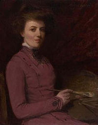 Original title:  A portrait Helen McNicoll painted by Robert Harris, c 1910.
