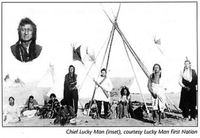 Titre original&nbsp;:  "Chief Lucky Man (inset), courtesy Lucky Man First Nation". Source: https://images.ourontario.ca/Saskatchewan/details.asp?ID=24660 
