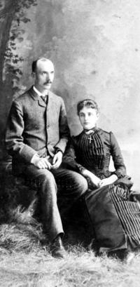 Original title:  Dr. and Mrs. Richard Irvine Bentley, New Westminster. - RBCM Archives
1884 