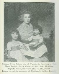 Original title:  Hannah Owen Peters, Wife of William Jarvis

From: Letters of Mrs. William Dummer Powell 1807-1821 