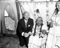 Titre original&nbsp;:  The investiture of James Muir, President of the Royal Bank of Canada, as Hon. Chief Eagle Ribs in the Blood Indian Tribe, Blackfoot Confederacy. 1954