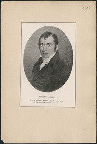Original title:  Robert Semple (1766-1816) from a miniature painted in London about 1815. 