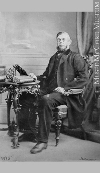 Original title:  Photograph Benjamin Lyman, Montreal, QC, 1863 William Notman (1826-1891) 1863, 19th century Silver salts on paper - Albumen process 8.5 x 5.6 cm Purchase from Associated Screen News Ltd. I-9983.1 © McCord Museum Keywords:  male (26812) , Photograph (77678) , portrait (53878)