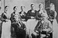 Original title:  Staff and First Graduating Class of the Mack Training School for Nurses, 1878. 
