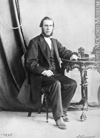 Original title:  Photograph Rev. John M. King, Montreal, QC, 1864 William Notman (1826-1891) 1864, 19th century Silver salts on paper mounted on paper - Albumen process 8.5 x 5.6 cm Purchase from Associated Screen News Ltd. I-13925.1 © McCord Museum Keywords:  male (26812) , Photograph (77678) , portrait (53878)