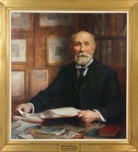 Original title:    Description James Bain (1842-1908) dedicated his life to the book trade as a bookseller, publisher, collector and librarian. In 1902, he was recognized by Trinity University (Toronto) with the institution's highest honour, Doctor of Civil Law, for "distinguished service in the cause of education." He was born in London, England in 1842, and moved with his family to Toronto in 1846. He worked in the book trade from the age of 14, first at his father's Toronto bookshop, and later in 1866 with Toronto publisher James Campbell and Sons. He travelled to England and worked for various booksellers and publishers. During this time he and his brother Robert purchased significant historical materials. At this time he also entered into an agreement with another publishing firm, which then became J.C. Nimmo and Bain. Bain returned to Toronto in 1881 to manage Campbell's new publishing firm,