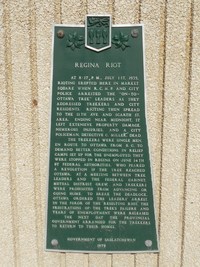 Titre original&nbsp;:  Regina Riot Historical Marker
