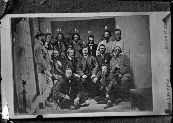 Original title:  MIKAN 3435492 MIKAN 3435492: Louis Riel and his Council, 1869 (Copy) Aug. 1877. [164 KB, 1000 X 711]