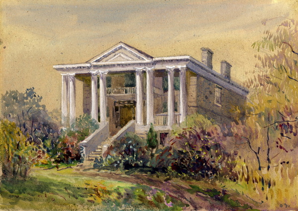 Original title:  The Alexander Hamilton House, Queenston. Source: Brock University, via Toronto Public Library. 
