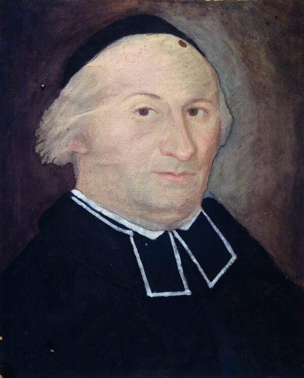 Original title:  Titre: L'Abbé Charles-Joseph Brassard Deschenaux. Source: Le Musée national des beaux-arts du Québec (MNBAQ). Artiste: Inconnu. Date de production: vers 1815. 