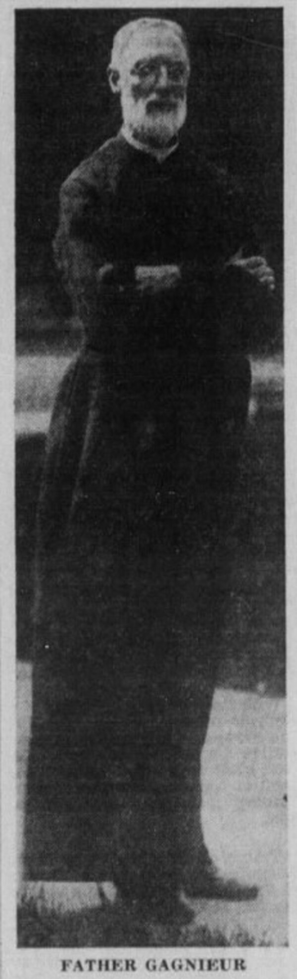 Titre original&nbsp;:  Father Gagnieur. Detroit Free Press, 10 May 1936, page 10.