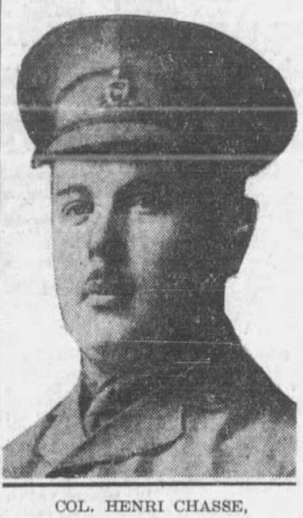 Titre original&nbsp;:  Henri Chassé. From: The Montreal Star, 9 July 1928, page 1.