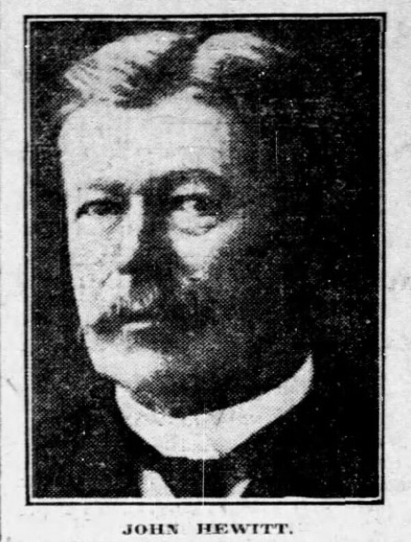 Original title:  John Hewitt. Source: The Toronto Star, 15 March 1911, page 13.